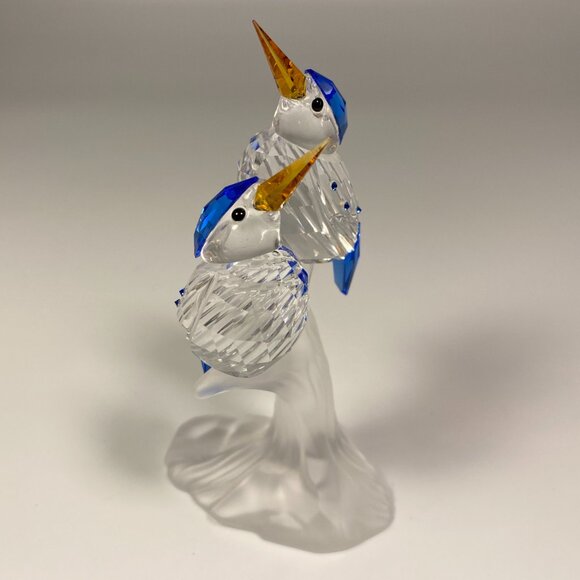 Swarovski Crystal Blue Malachite Kingfishers Figurine 623323 Mint Condition - Picture 8 of 9